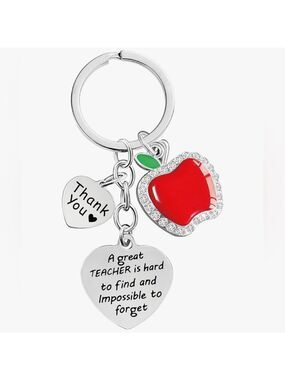 Red Apple Teacher Appreciation Keychain